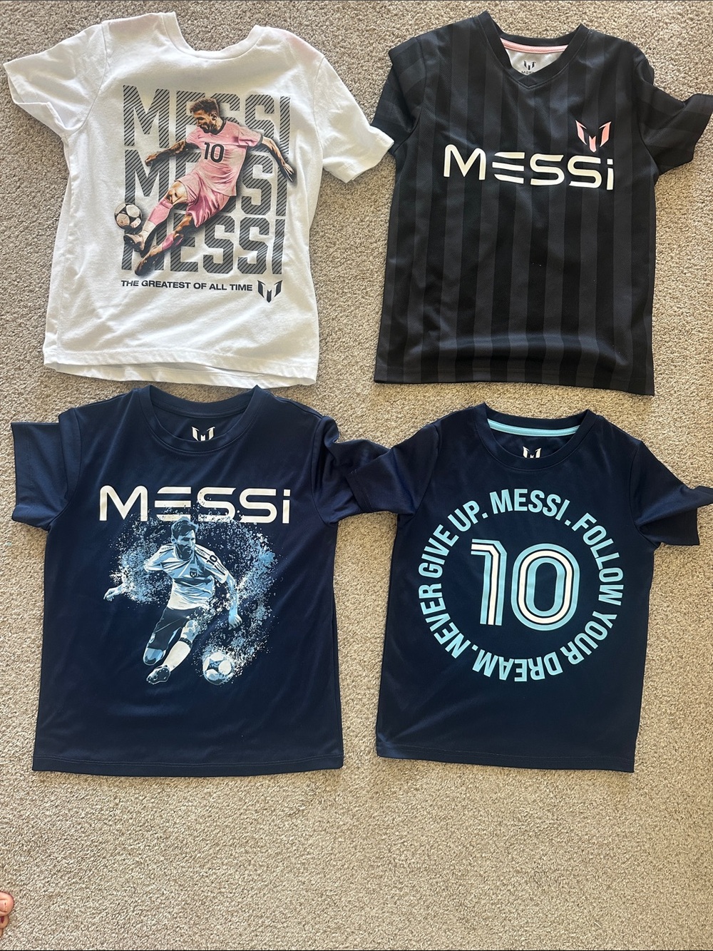 NWOT Kids' Soccer Messi jerseys